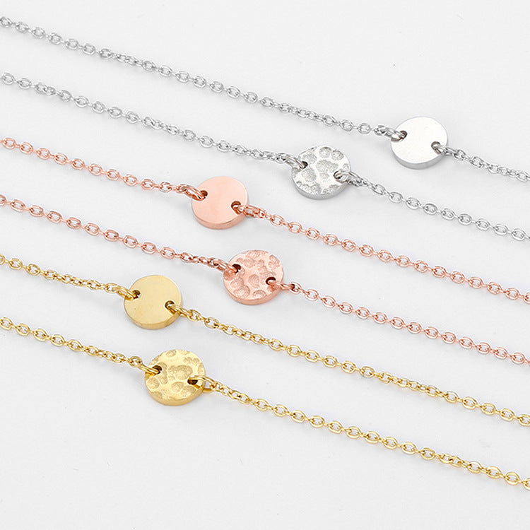 Minimalist Gold Disc Charm Bracelet – Elegant Adjustable Dainty Chain Bracelet for Women