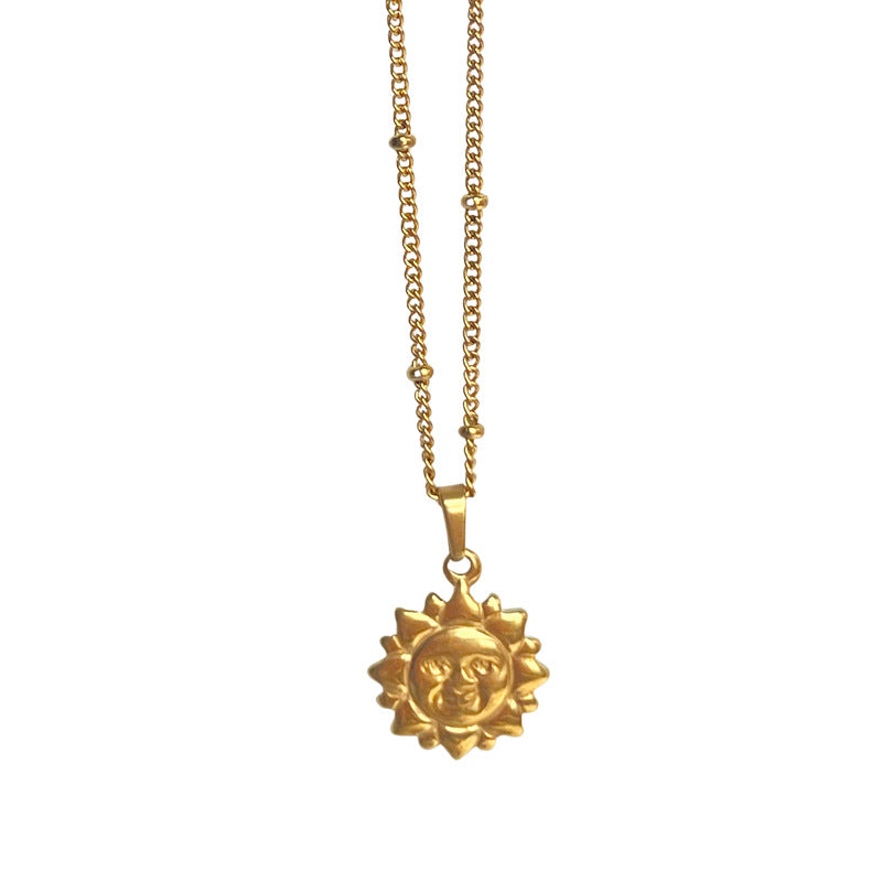 Gold Charm Pendant Necklace Collection – Cross, Coin, Sun & Vintage Symbol Layered Necklaces for Women