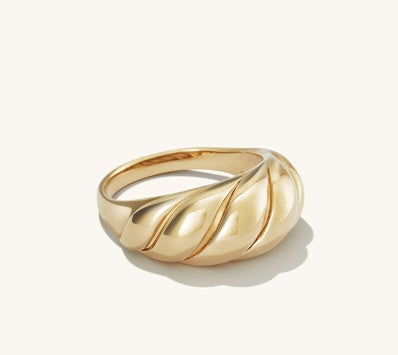Chunky Gold Dome Statement Ring – Elegant Minimalist Bold Fashion Ring for Women