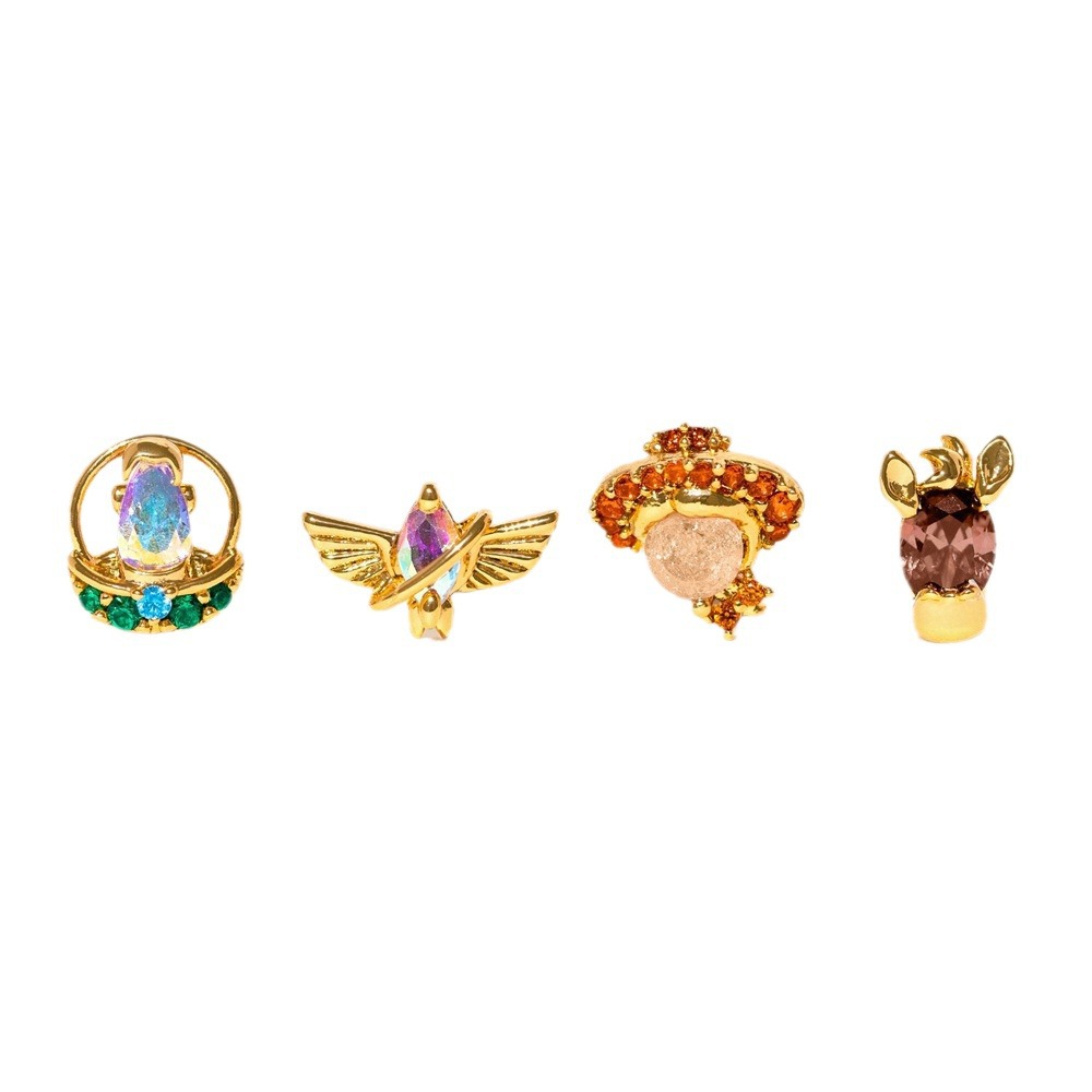 Gold Multi-Stud Earrings Set – Colorful Zirconia Minimalist Ear Stack Jewelry for Women