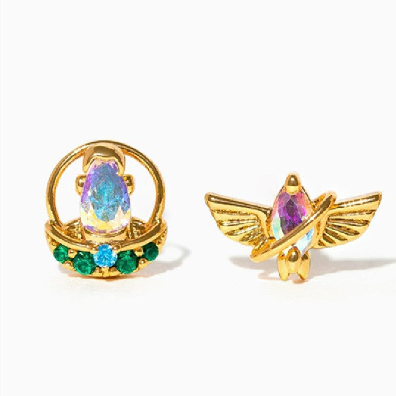 Gold Multi-Stud Earrings Set – Colorful Zirconia Minimalist Ear Stack Jewelry for Women